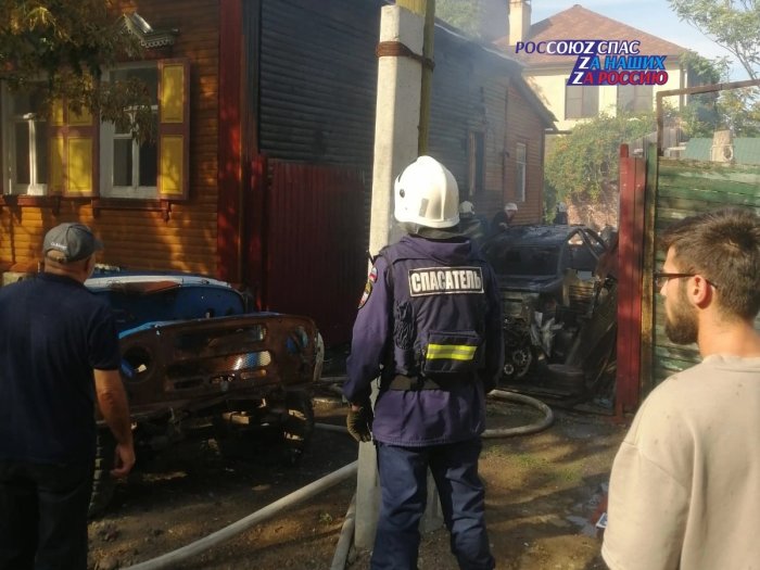 Пожар в жилом доме на улице Маяковского