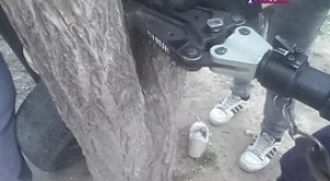 Астраханские спасатели помогли ребёнку, нога которого застряла между двух стволов дерева